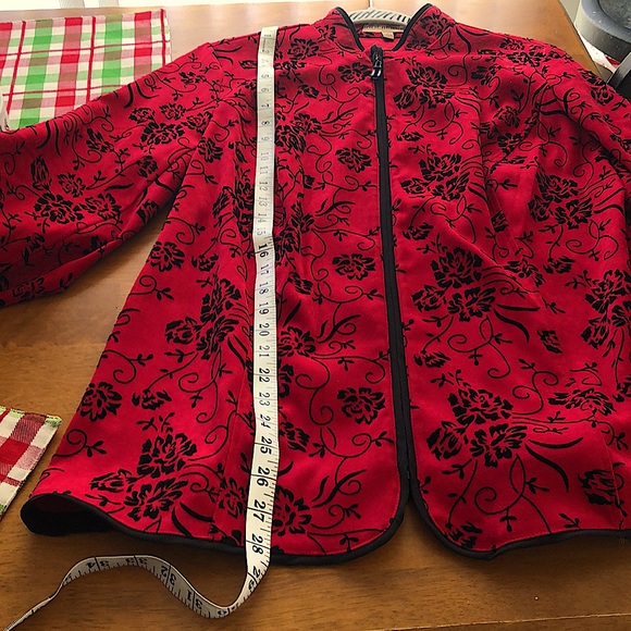 Notations red and black velvet jacket - Picture 5 of 6